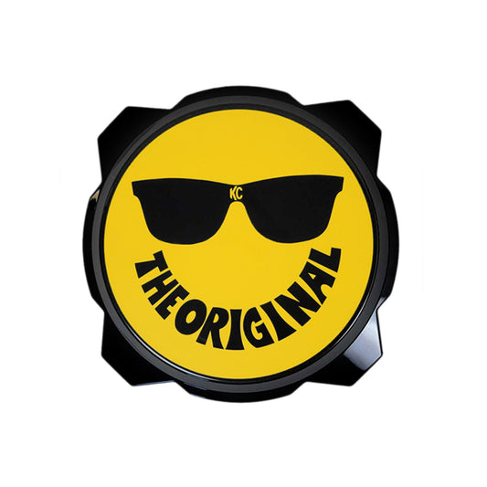 KC Hilites 6 In Pro6 Gravity Light Cover - 50th Anniversary Smiley Face- Yellow / Black KC Logo