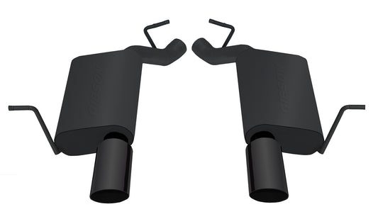 Axle Back Dual Exhaust System; Black Elite