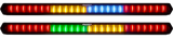 RIGID 28 Inch Rear Facing LED Chase Bar With 27 Pre-Programmed Modes And 5 Colors Black Housing Race Compliant For Series Requiring Strobing Blue Amber Green And Red Tube Mounts Included