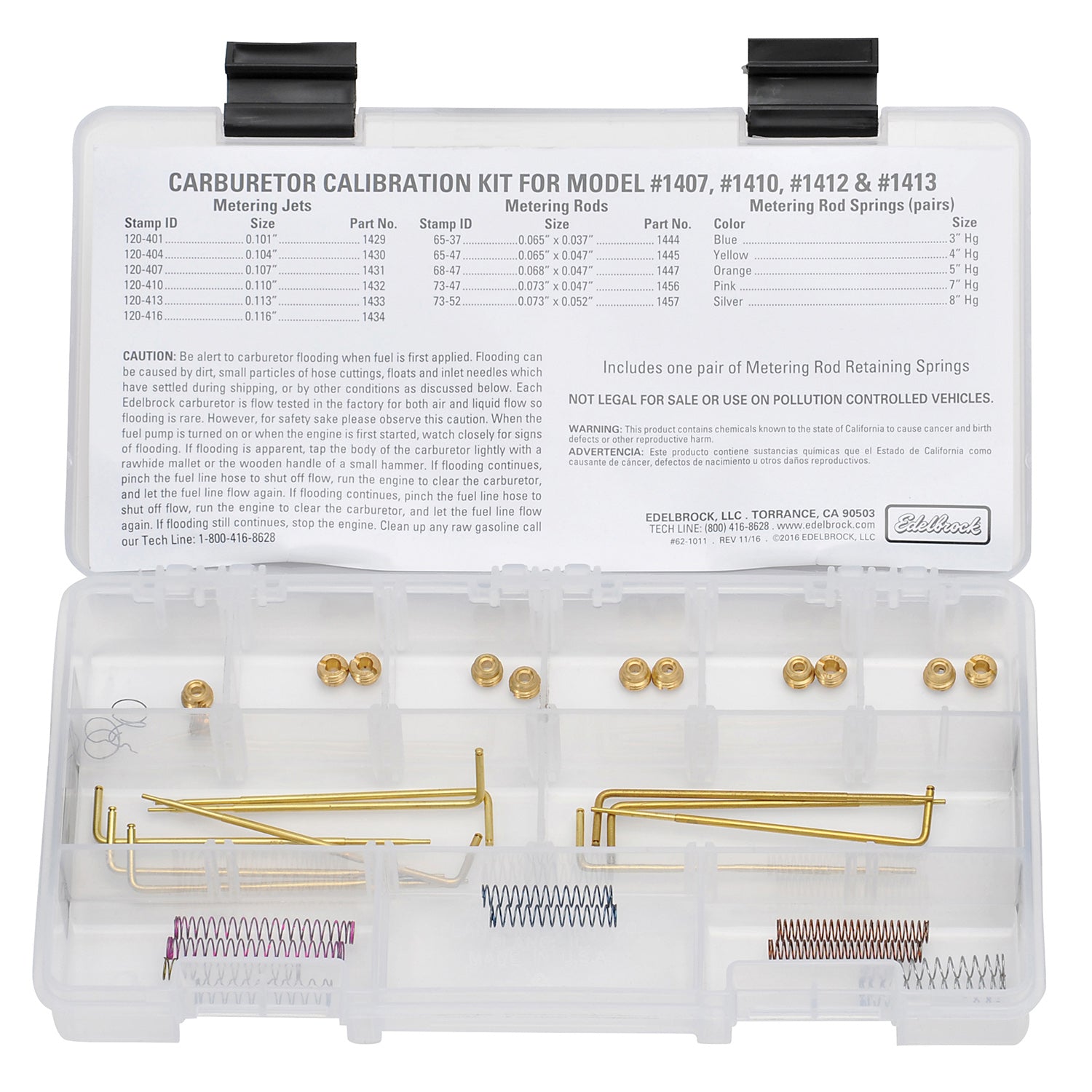 Edelbrock 1480 Carburetor Calibration Kit