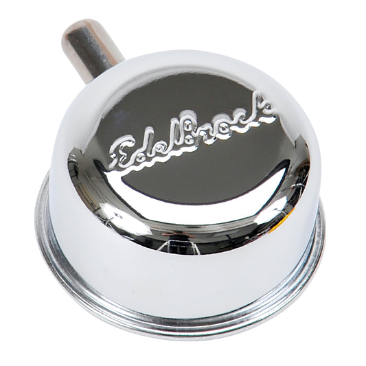 Signature Series Chrome Round Push-in Breather With 90Â° Vent Nipple