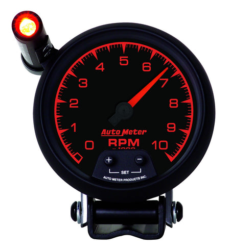 AutoMeter 5990 - GAUGE, TACHOMETER, 3 3/4", 10K RPM, PEDESTAL W/ EXT. QUICK-LITE, ES 5