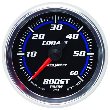 AutoMeter 6170 - GAUGE, BOOST, 2 1/16", 60PSI, DIGITAL STEPPER MOTOR, COBALT 4