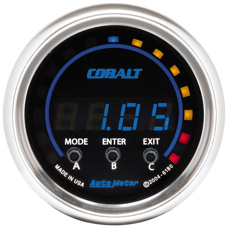 AutoMeter 6180 - GAUGE, PERFORM METER, 2 1/16", 1/4 MILE/HP/0-60/60-0/G FORCES, DIGITAL, COBALT 3