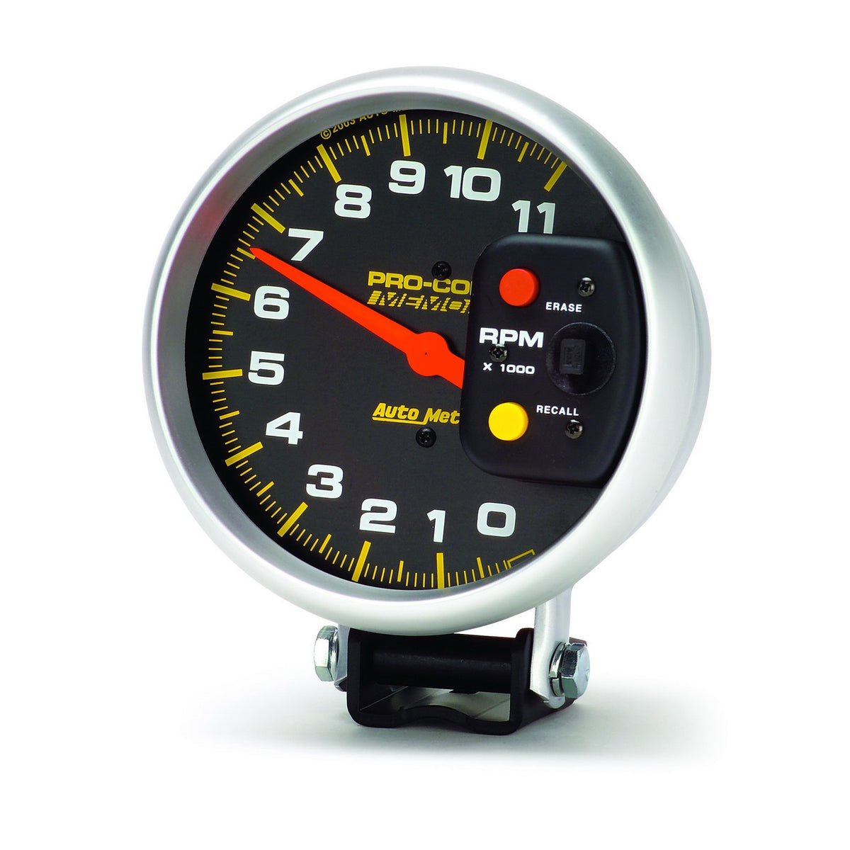 AutoMeter 6811 - GAUGE, TACHOMETER, 5", 11K RPM, PEDESTAL W/PEAK MEMORY, PRO-COMP 4