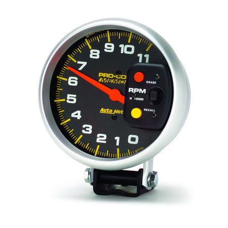 AutoMeter 6811 - GAUGE, TACHOMETER, 5", 11K RPM, PEDESTAL W/PEAK MEMORY, PRO-COMP 4
