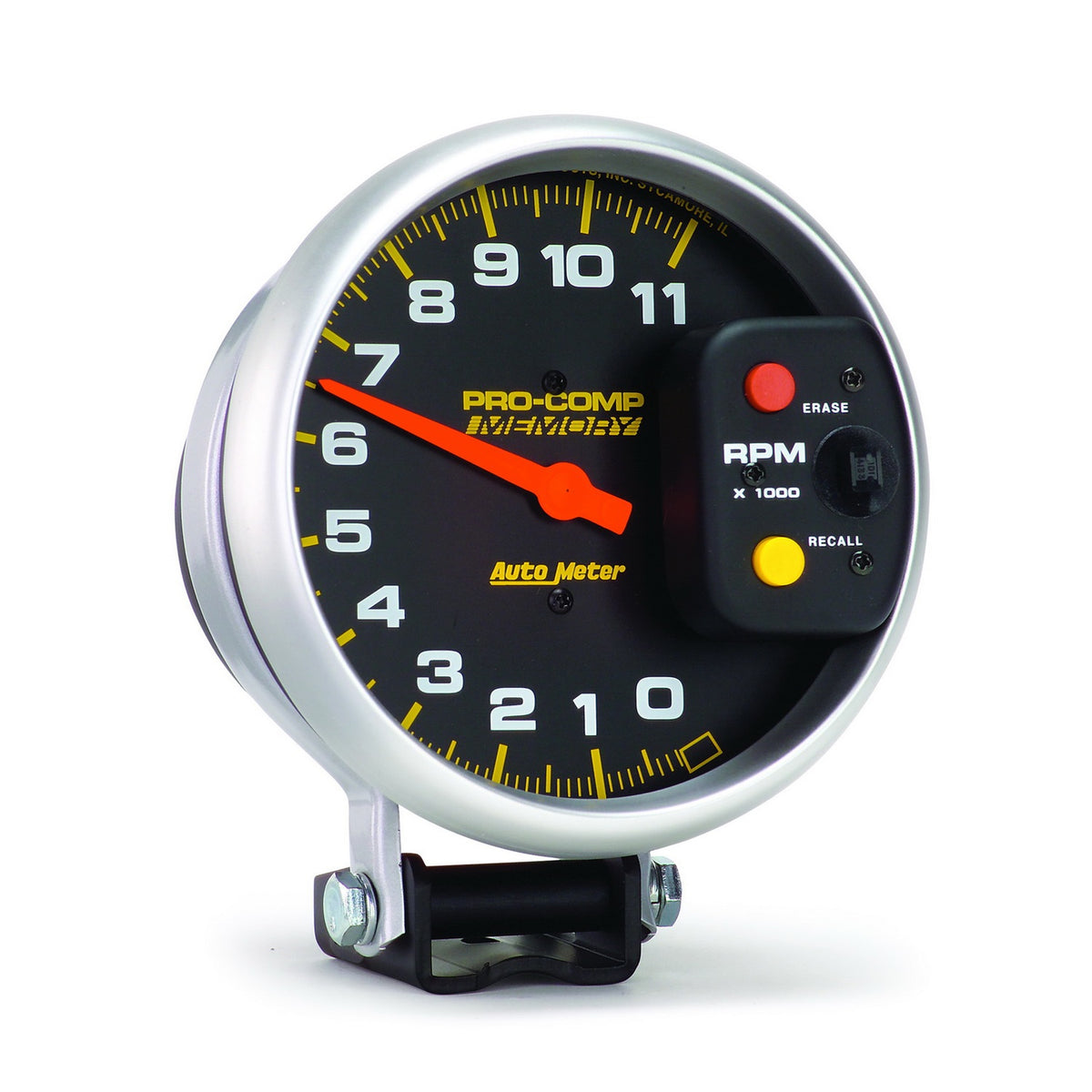 AutoMeter 6811 - GAUGE, TACHOMETER, 5", 11K RPM, PEDESTAL W/PEAK MEMORY, PRO-COMP 5