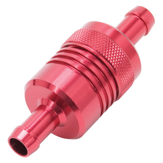 3" Aluminum Street Fuel Filter In Red Finish