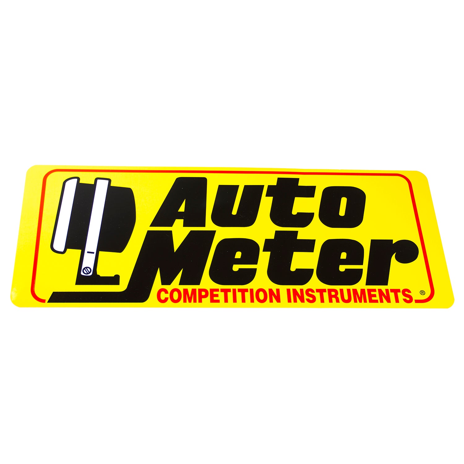 AutoMeter 0209 - DECAL, LARGE (16" L), YELLOW, 'COMPETITION INSTRUMENTS' 3