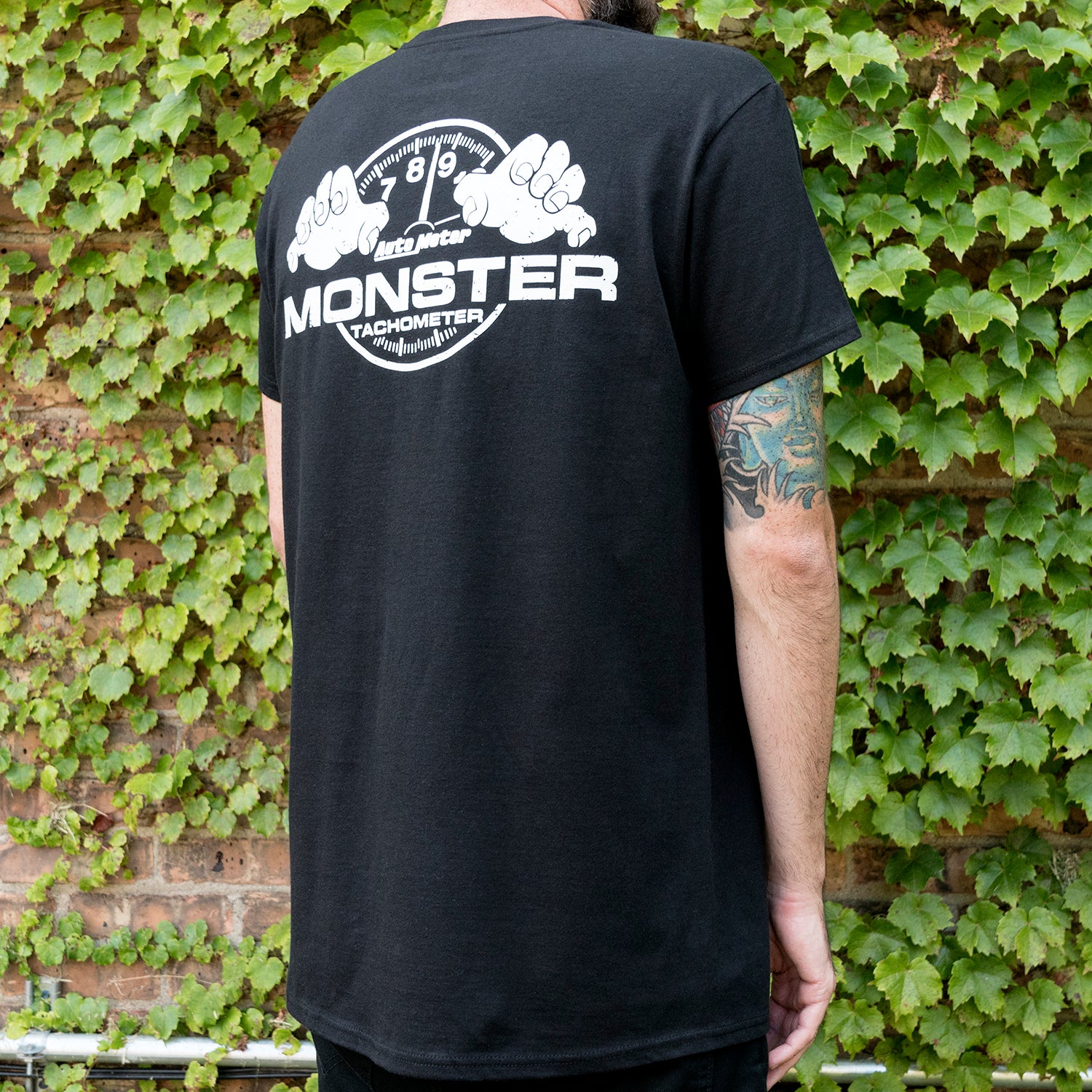 AutoMeter 0424M - T-SHIRT, ADULT MEDIUM, BLACK, 'MONSTER'