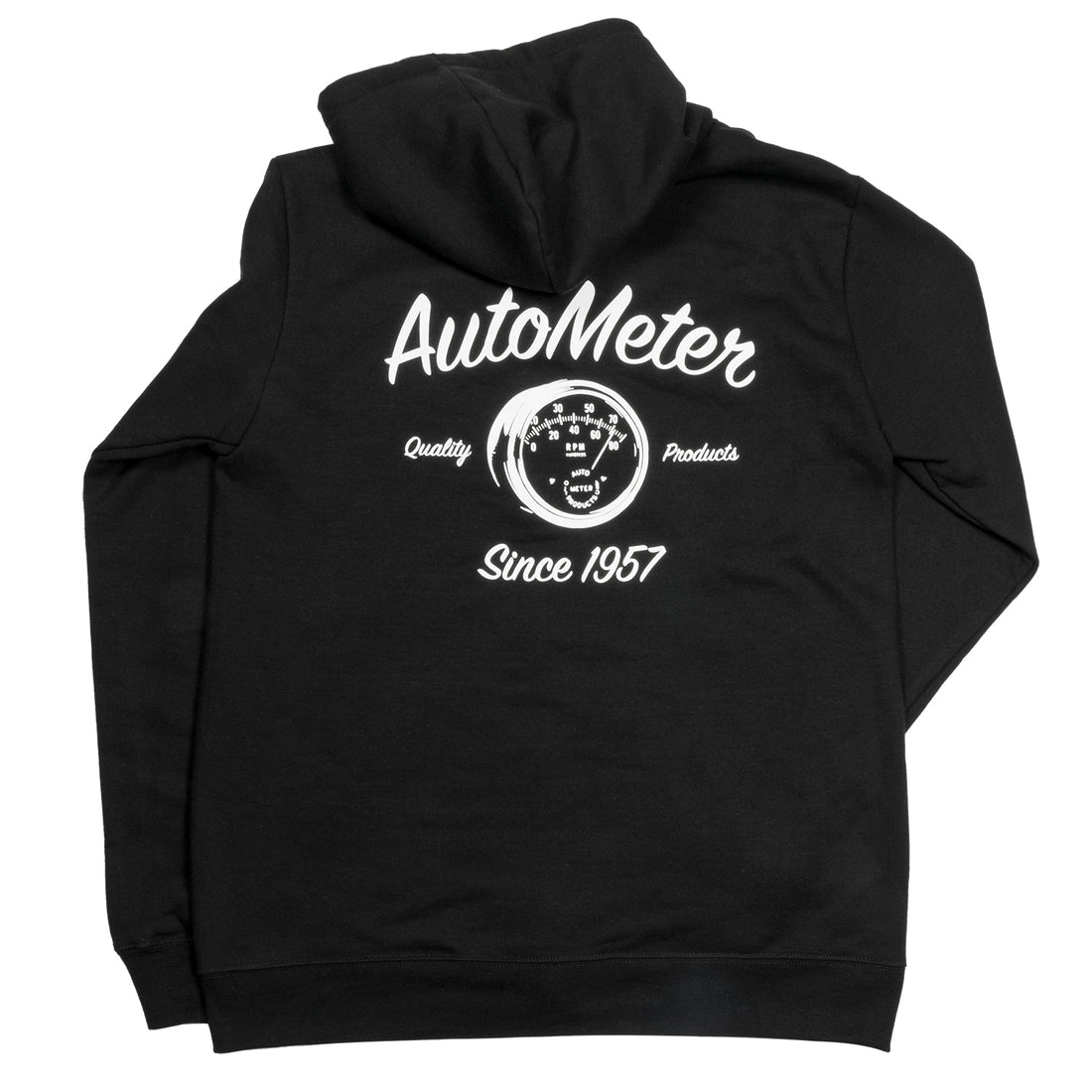 AutoMeter 0448M - ZIP HOODIE, ADULT MEDIUM, BLACK, 'VINTAGE'