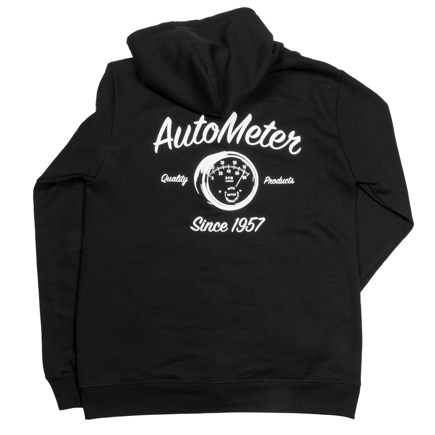 AutoMeter 0448M - ZIP HOODIE, ADULT MEDIUM, BLACK, 'VINTAGE'