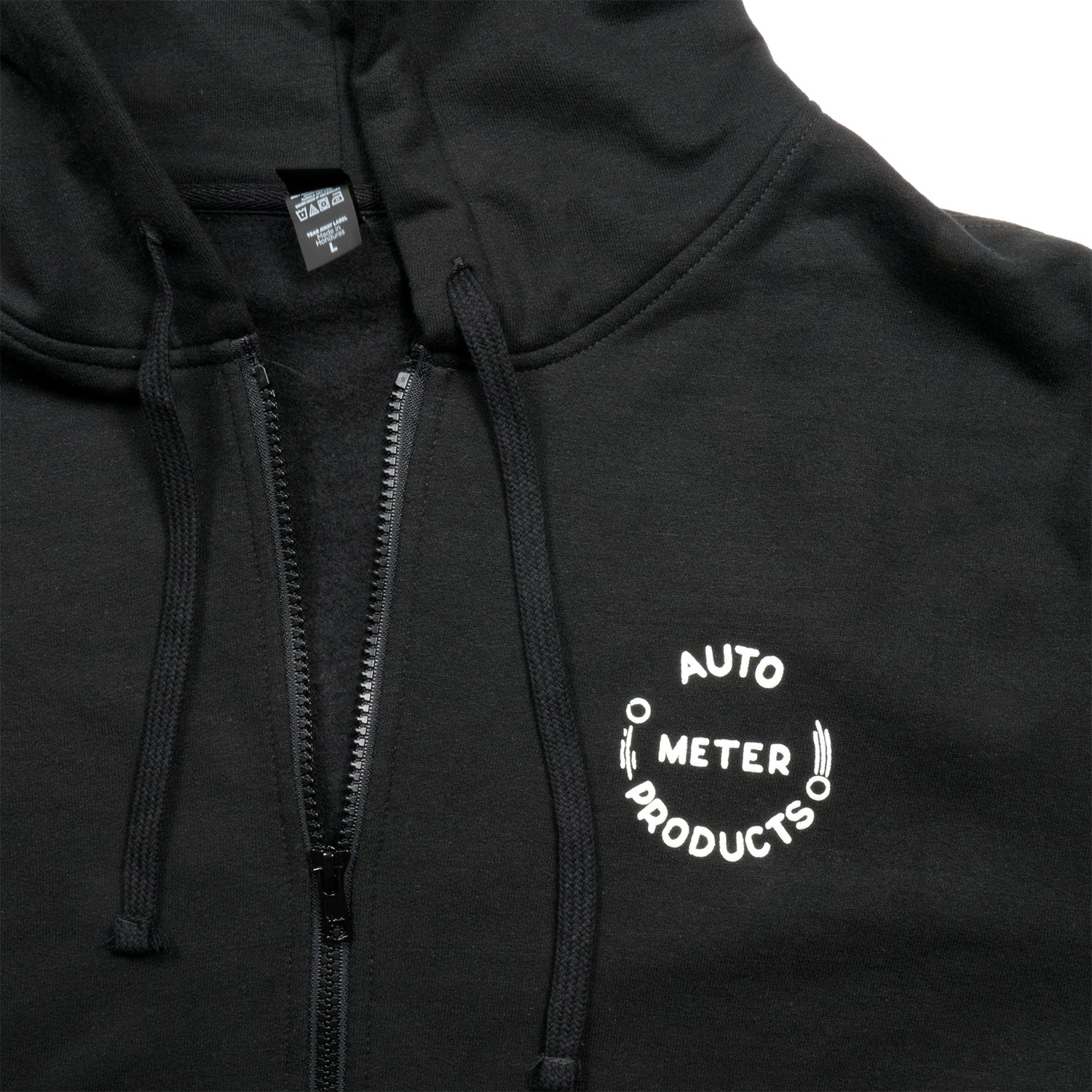 AutoMeter 0448M - ZIP HOODIE, ADULT MEDIUM, BLACK, 'VINTAGE'