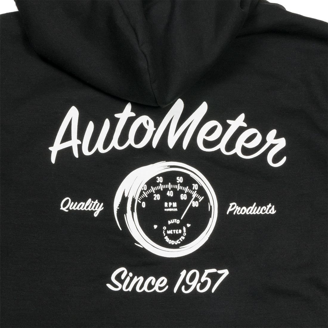 AutoMeter 0448L - ZIP HOODIE, ADULT LARGE, BLACK, 'VINTAGE'