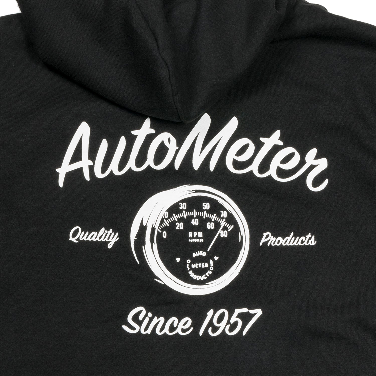 AutoMeter 0448L - ZIP HOODIE, ADULT LARGE, BLACK, 'VINTAGE'