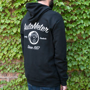 AutoMeter 0448M - ZIP HOODIE, ADULT MEDIUM, BLACK, 'VINTAGE'