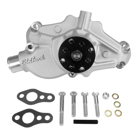 Water Pump For Small-Block 1984-91 350 C.i.d. Corvettes In Satin Finish (Short)