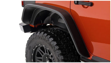 Bushwacker 10050-07 - Black Jeep Flat Style Textured Finish Rear Fender Flares For 2007-2018 Jeep Wrangler JK Unlimited 4-Door Bushwacker 1