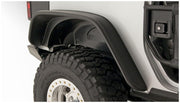 Bushwacker 10052-07 - Black Jeep Flat Style Textured Finish Rear Fender Flares For 2007-2018 Jeep Wrangler JK 2-Door Bushwacker 1
