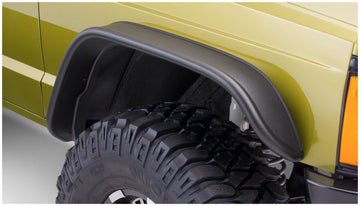Bushwacker 10063-07 - Black Jeep Flat Style Textured Finish Front Fender Flares For 1984-2001 Jeep Cherokee Bushwacker 1