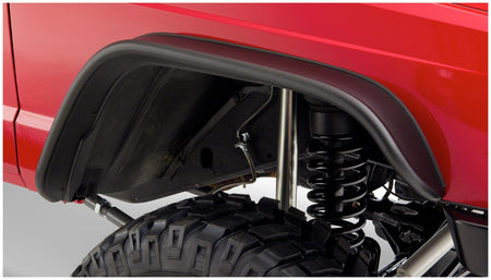Bushwacker 10063-07 - Black Jeep Flat Style Textured Finish Front Fender Flares For 1984-2001 Jeep Cherokee Bushwacker 2