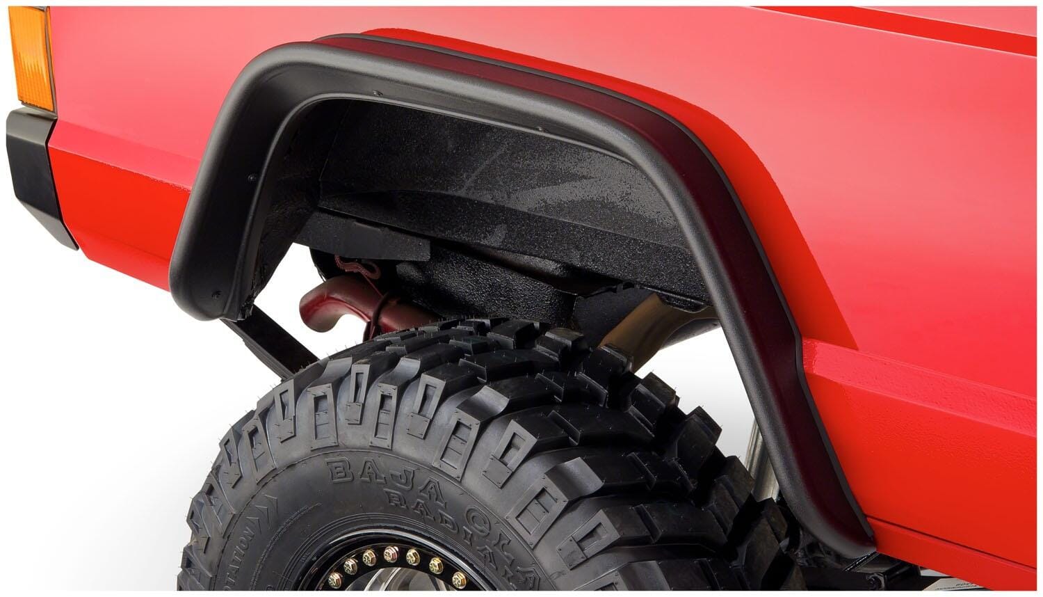 Bushwacker Body Bushwacker 10064-07 - Black Jeep Flat Style Textured Finish Rear Fender Flares For 1984-2001 Jeep Cherokee Bushwacker
