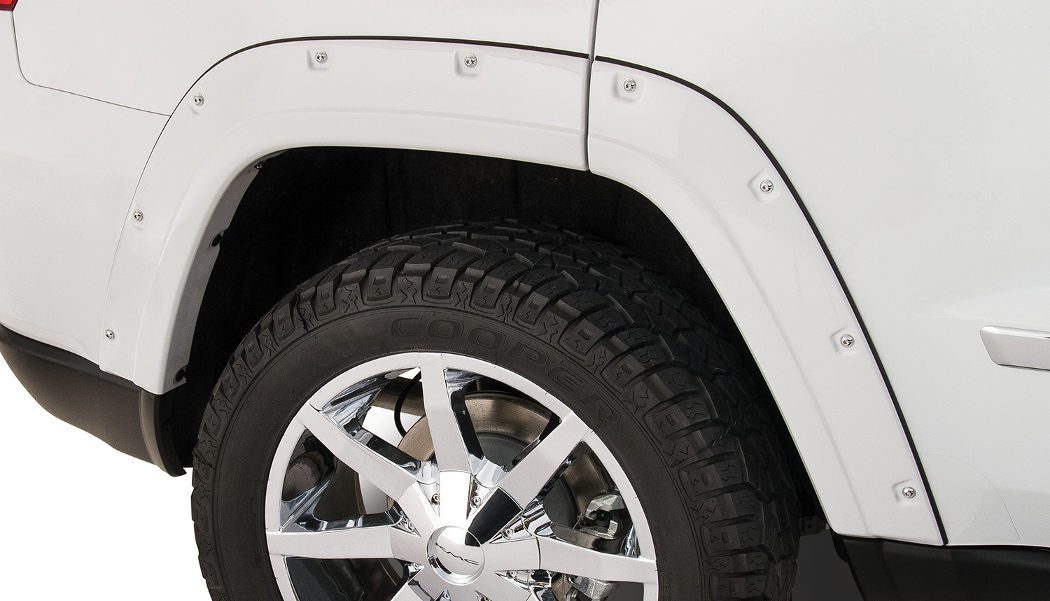 Bushwacker 10076-02 - Black Pocket/Rivet Style Smooth Finish Rear Fender Flares For 2011-2016 Jeep Grand Cherokee (Excludes SRT8) Bushwacker 3
