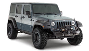 Bushwacker 10080-02 - Black Pocket/Rivet Style Smooth Finish Rear Fender Flares For 2007-2018 Jeep Wrangler JK Unlimited 4-Door Bushwacker 1
