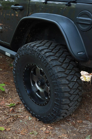 Bushwacker Body Bushwacker 10100-07 - Black Jeep Flat Style Textured Finish Rear Fender Flares For 2018 -2023 Jeep Wrangler JL (Excludes Rubicon) Bushwacker