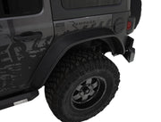 Bushwacker Body Bushwacker 10100-07 - Black Jeep Flat Style Textured Finish Rear Fender Flares For 2018 -2023 Jeep Wrangler JL (Excludes Rubicon) Bushwacker