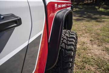 Bushwacker 10104-07 - Black Jeep Flat Style Textured Finish Rear Fender Flares For 2020-2022 Jeep Gladiator Bushwacker 1