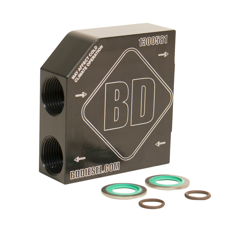 BD Diesel 1061527 2019-2024 Ram 3500 Automatic Transmission Oil Cooler Bypass Tube Eliminator