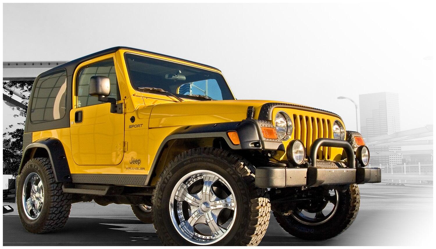 Bushwacker 10917-07 - Black Pocket/Rivet Style Textured Finish 4-Piece Fender Flare Set Standard Flare Coverage For 1997-2006 Jeep Wrangler TJ Bushwacker 5
