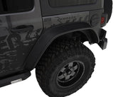 Bushwacker 10923-07 - Black Jeep Flat Style Textured Finish 4-Piece Fender Flare Set For 2018-2023 Jeep Wrangler JL (All Models) Bushwacker 1