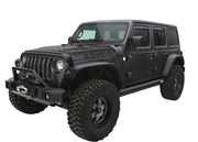 Bushwacker 10923-07 - Black Jeep Flat Style Textured Finish 4-Piece Fender Flare Set For 2018-2023 Jeep Wrangler JL (All Models) Bushwacker 3
