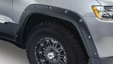 Bushwacker 10927-02 - Black Pocket/Rivet Style Smooth Finish 4-Piece Fender Flare Set For 2011-2016 Jeep Grand Cherokee (Excludes SRT8) Bushwacker 1