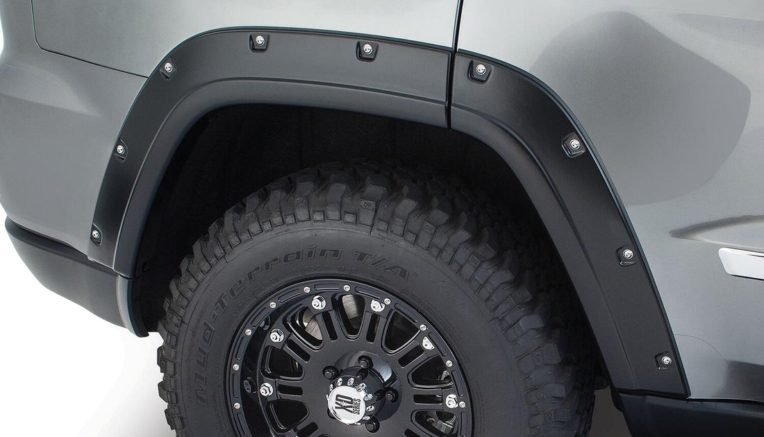Bushwacker 10927-02 - Black Pocket/Rivet Style Smooth Finish 4-Piece Fender Flare Set For 2011-2016 Jeep Grand Cherokee (Excludes SRT8) Bushwacker 3
