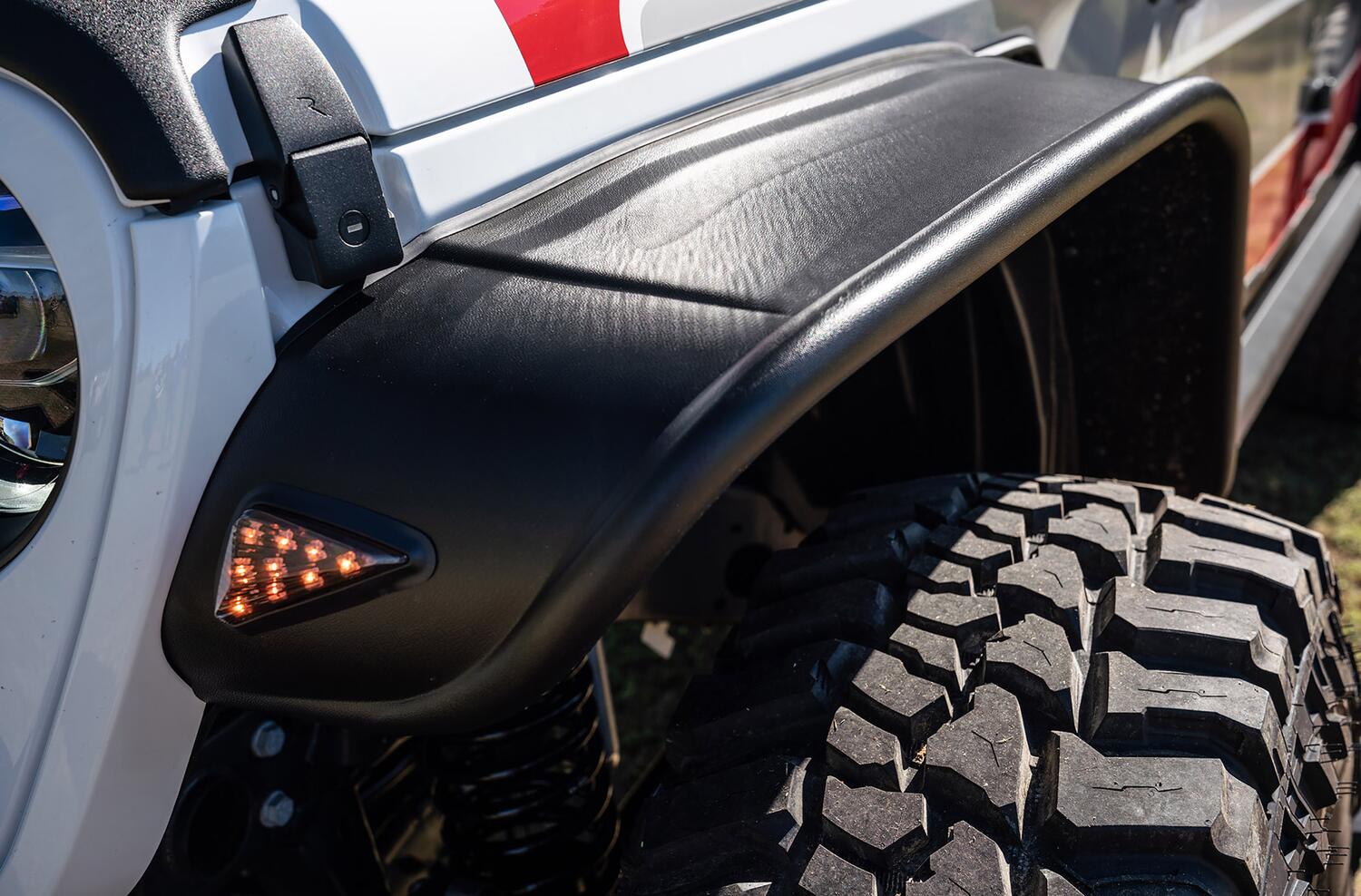 Bushwacker 10928-07 - Black Jeep Flat Style Textured Finish 4-Piece Fender Flare Set For 2020-2023 Jeep Gladiator Launch Edition Bushwacker 3