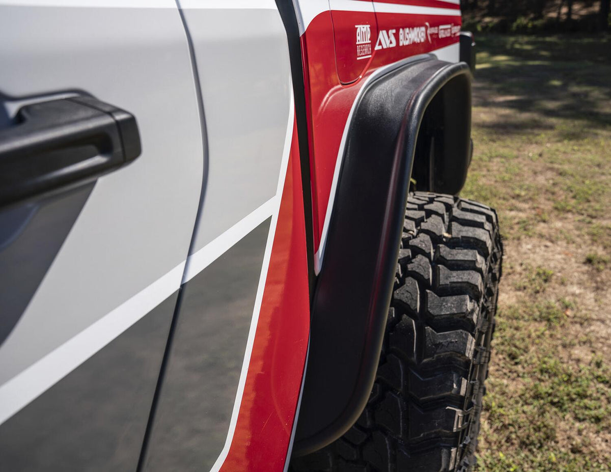 Bushwacker 10928-07 - Black Jeep Flat Style Textured Finish 4-Piece Fender Flare Set For 2020-2023 Jeep Gladiator Launch Edition Bushwacker 5