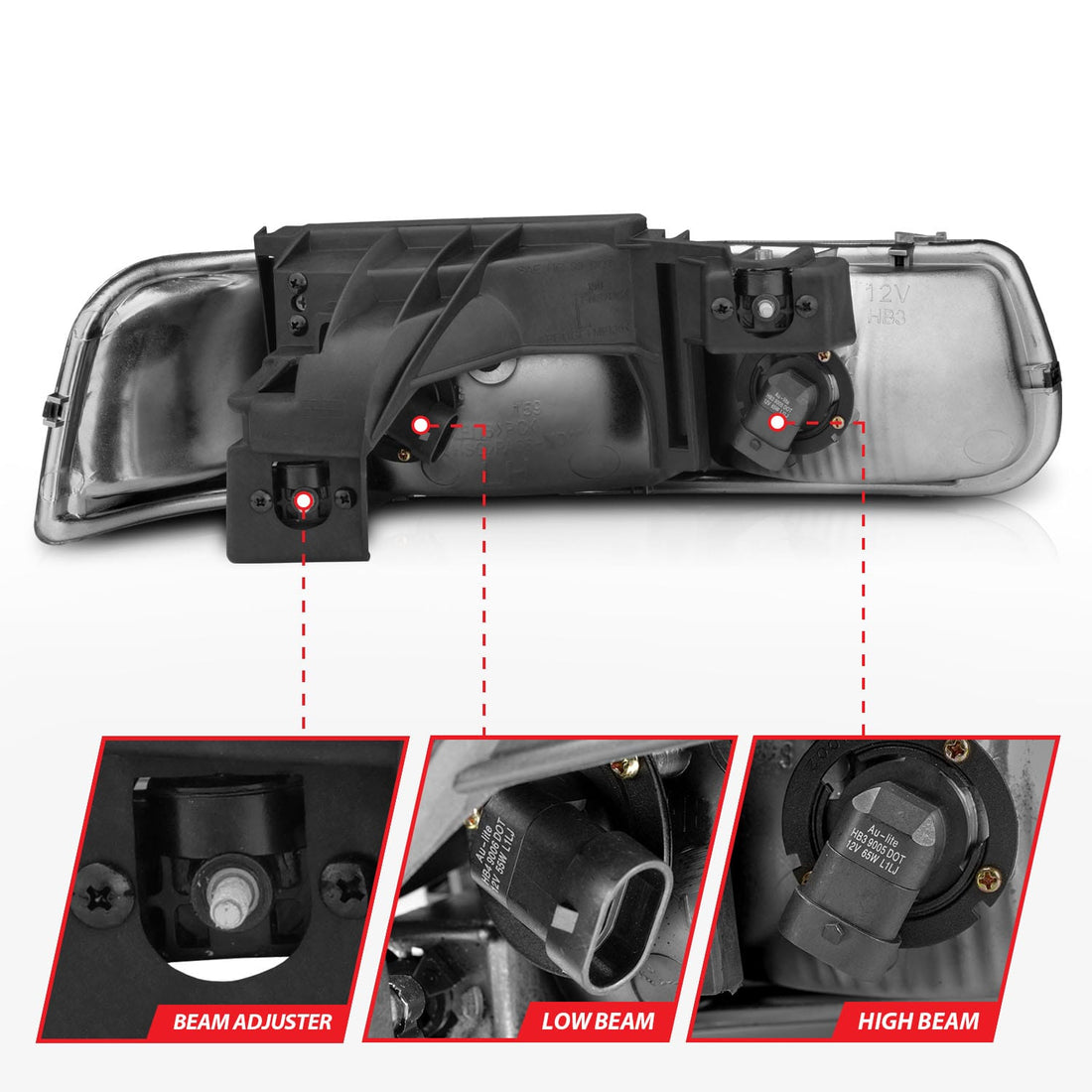 ANZO USA Electrical Lighting and Body ANZO USA 111011 Headlight Set