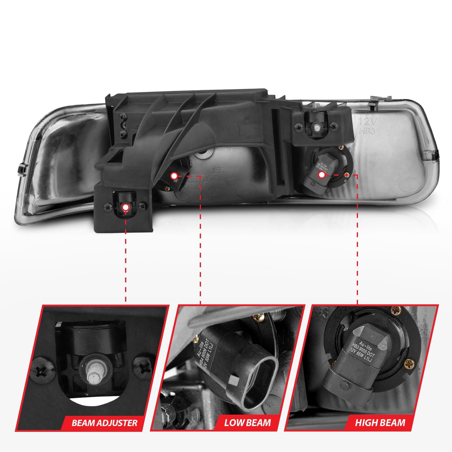 ANZO USA Electrical Lighting and Body ANZO USA 111011 Headlight Set