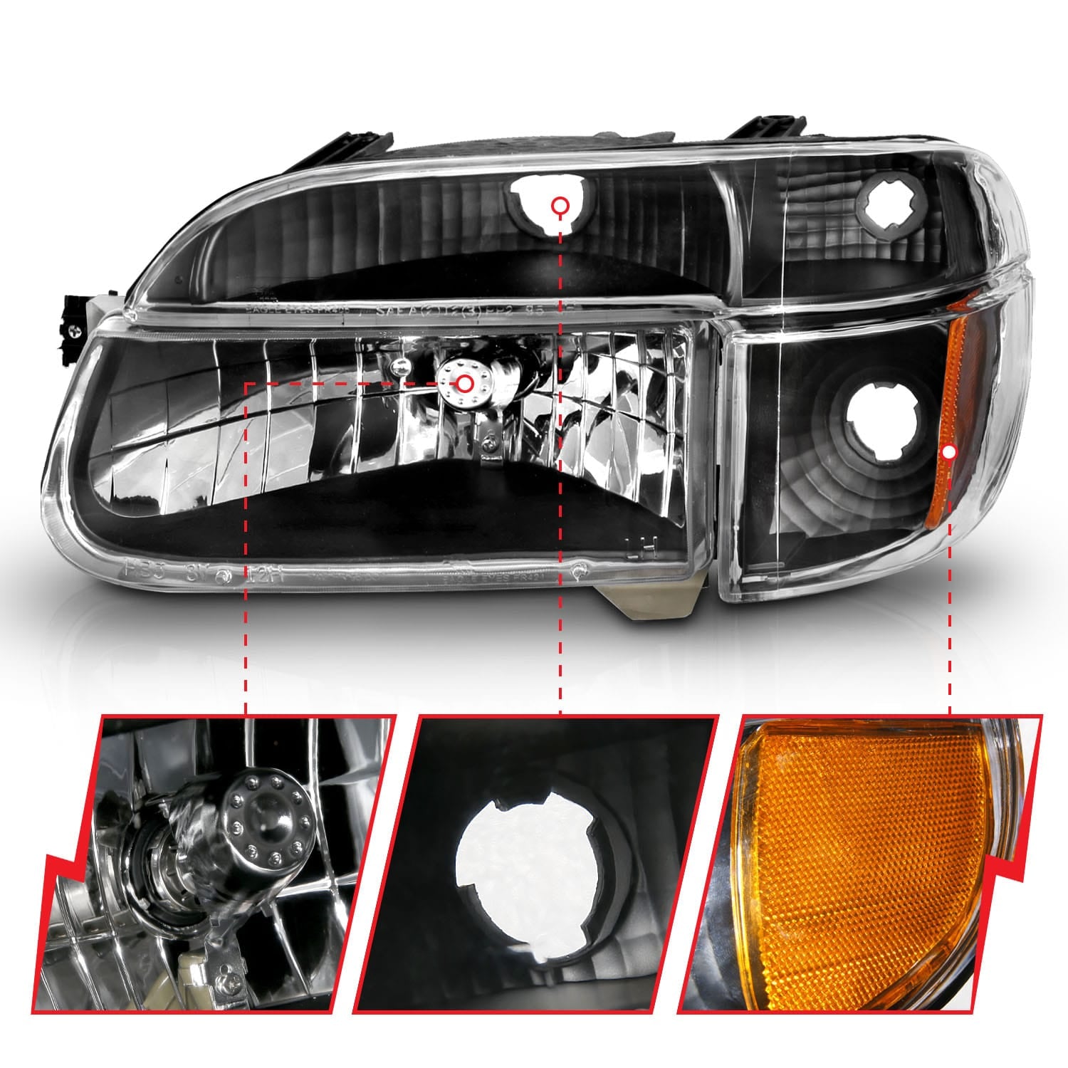 ANZO USA Electrical Lighting and Body ANZO USA 111039 Headlight Set