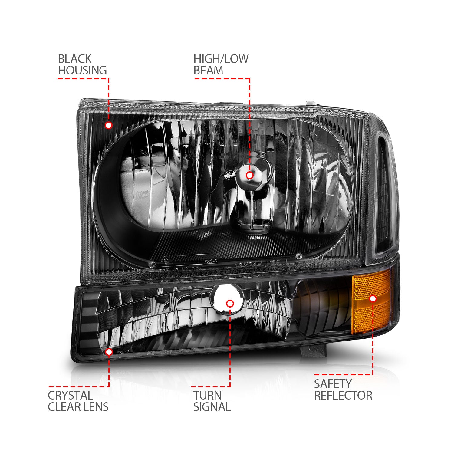 ANZO USA 111080 - Headlight Set