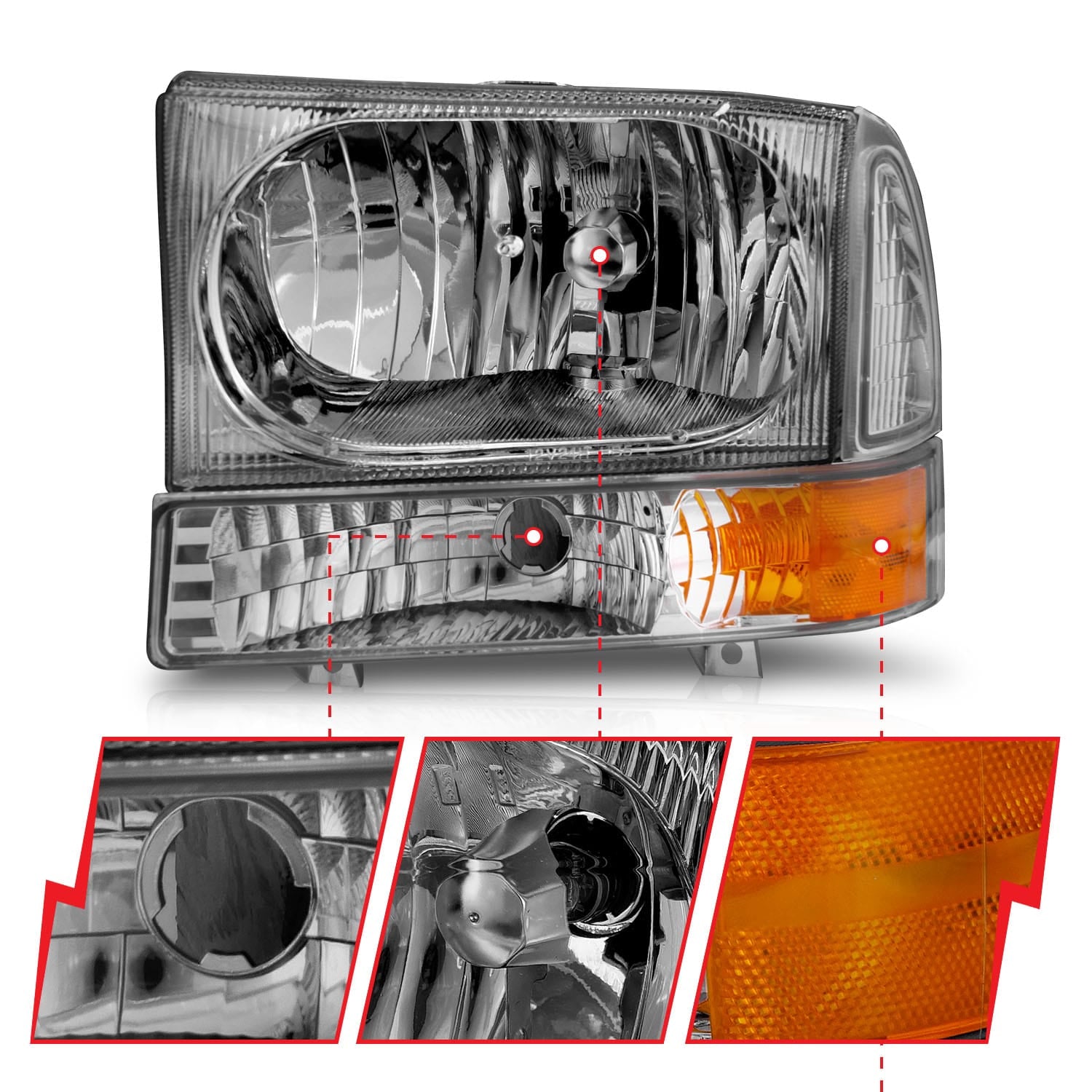 ANZO USA Electrical Lighting and Body ANZO USA 111081 Headlight Set