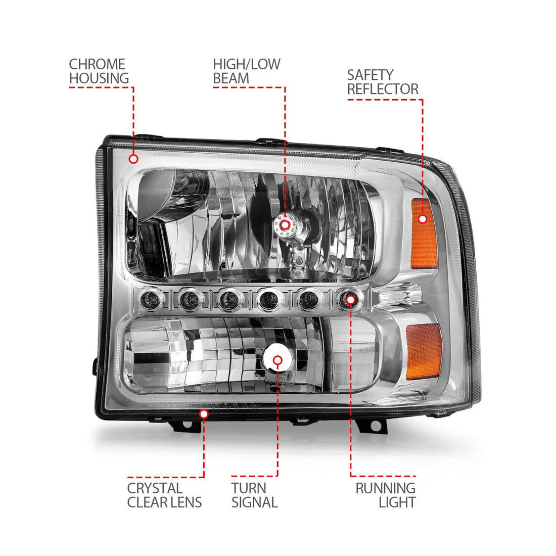ANZO USA Electrical Lighting and Body ANZO USA 111088 Headlight Set