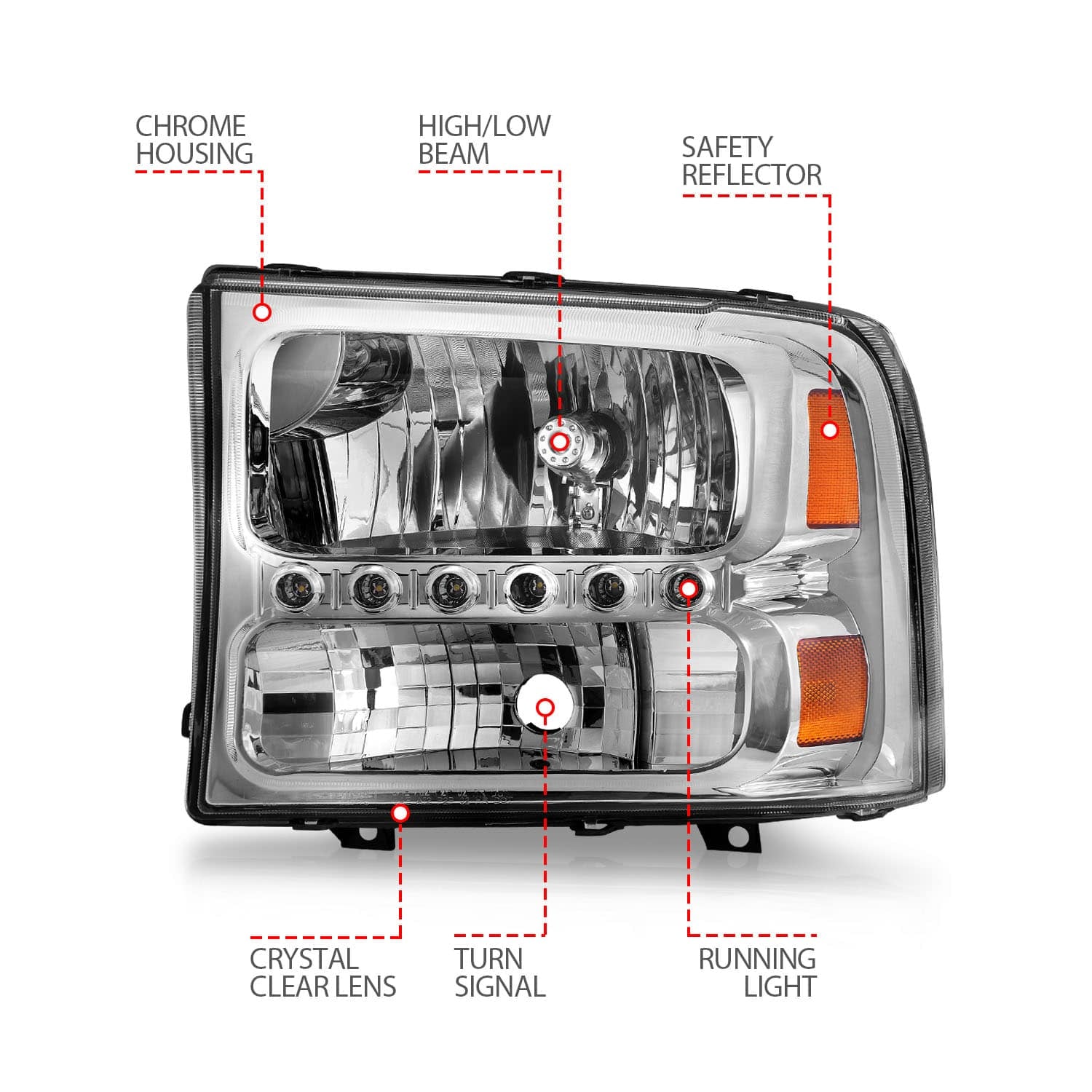 ANZO USA Electrical Lighting and Body ANZO USA 111088 Headlight Set