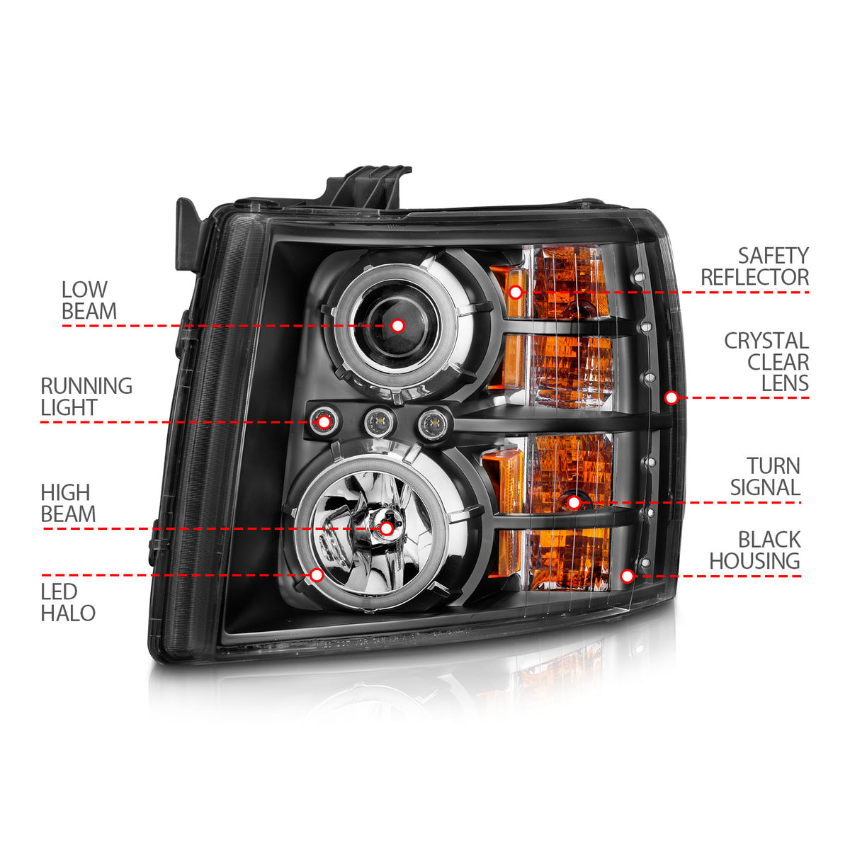 ANZO USA 111107 - Headlight Set