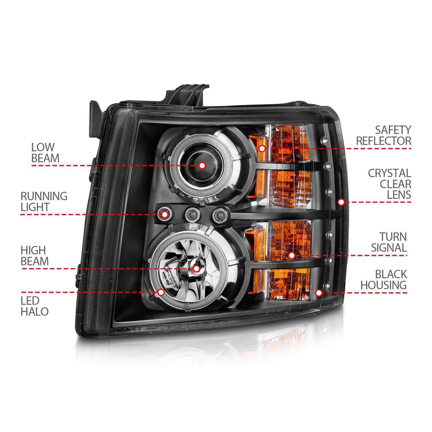 ANZO USA Electrical Lighting and Body ANZO USA 111107 Headlight Set