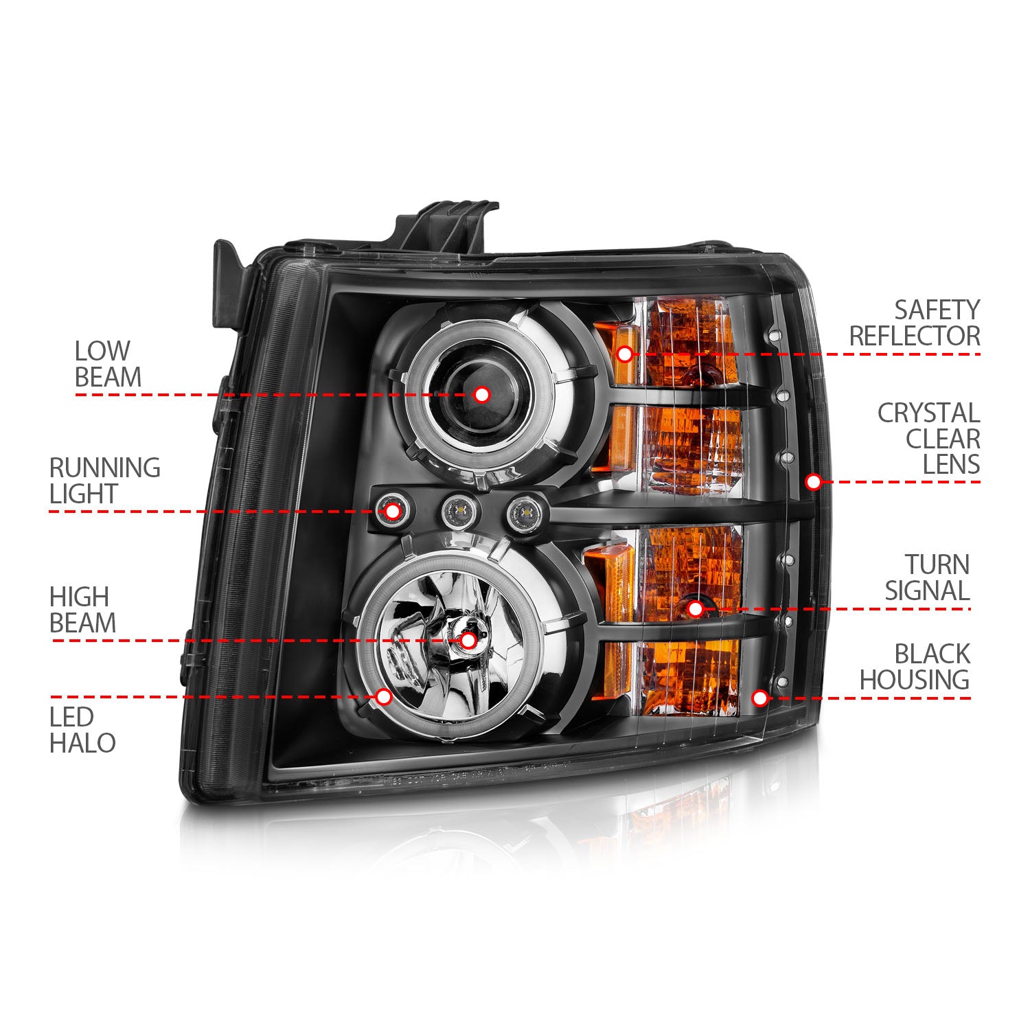 ANZO USA 111107 - Headlight Set