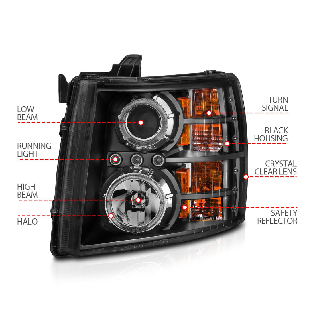 ANZO USA Electrical Lighting and Body ANZO USA 111200 Headlight Set